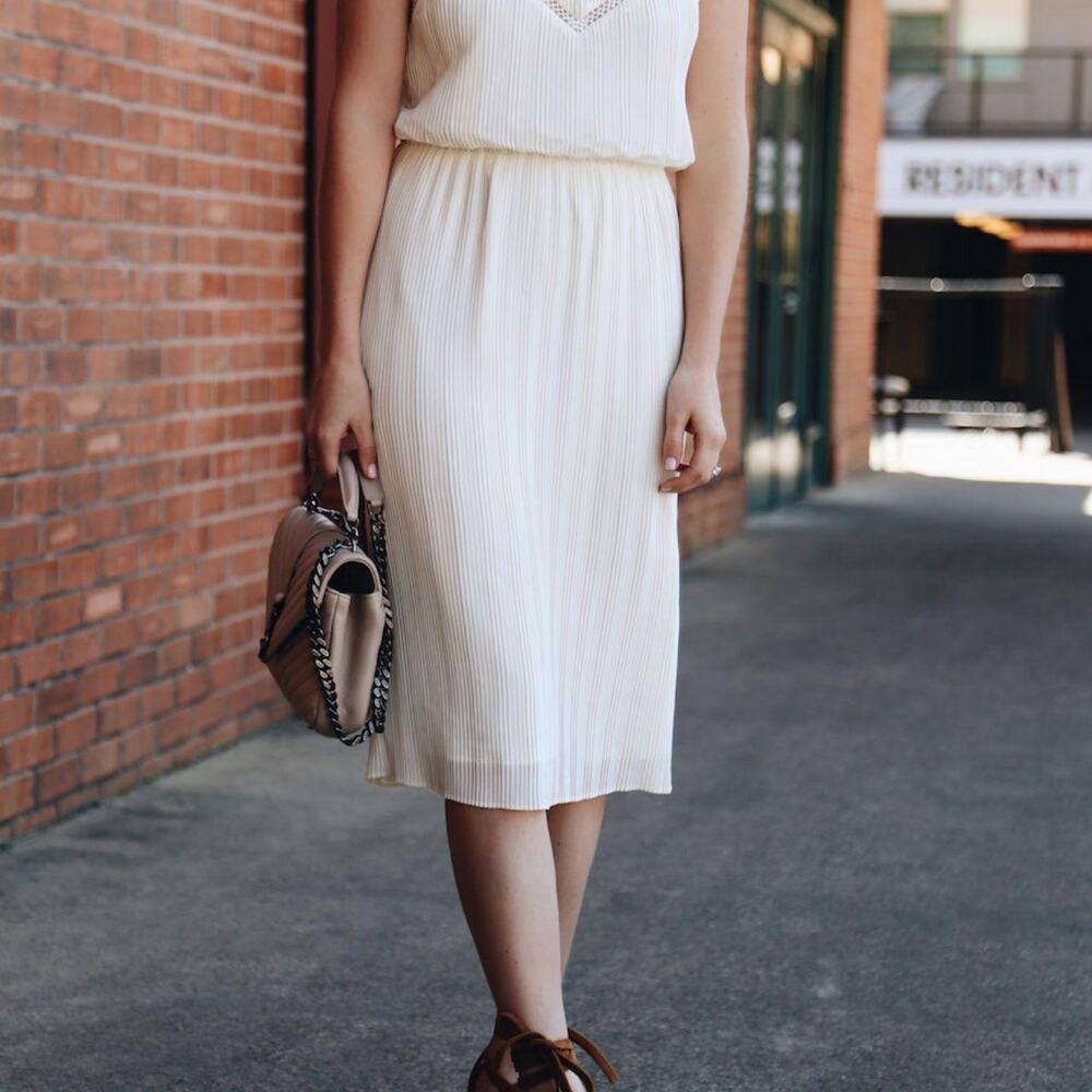 Express white midi dress with